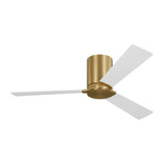 Rozzen 44" Hugger Ceiling Fan in Burnished Brass