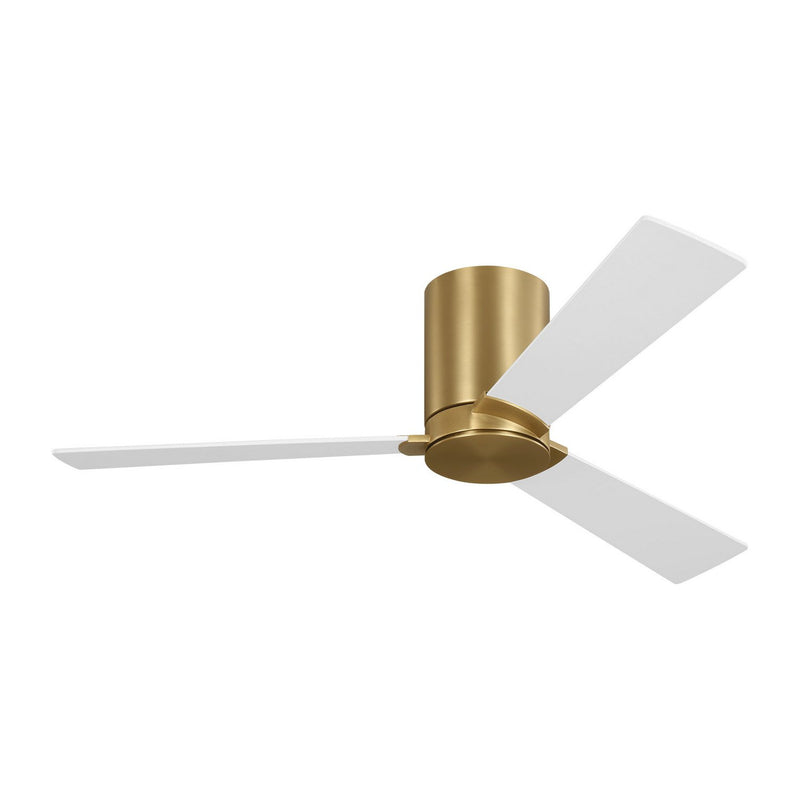 Rozzen 44" Hugger Ceiling Fan in Burnished Brass