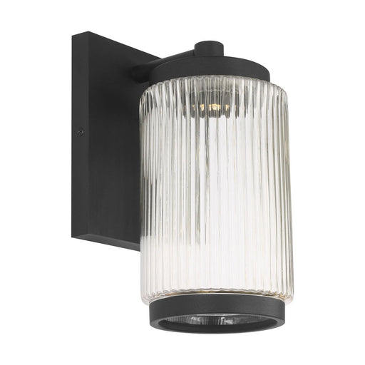 Ronde Small Outdoor Wall Lantern in Textured Black