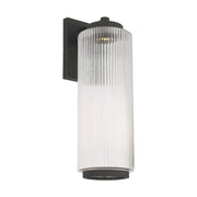Ronde Large Outdoor Wall Lantern in Textured Black