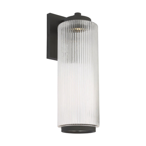 Ronde Large Outdoor Wall Lantern in Textured Black