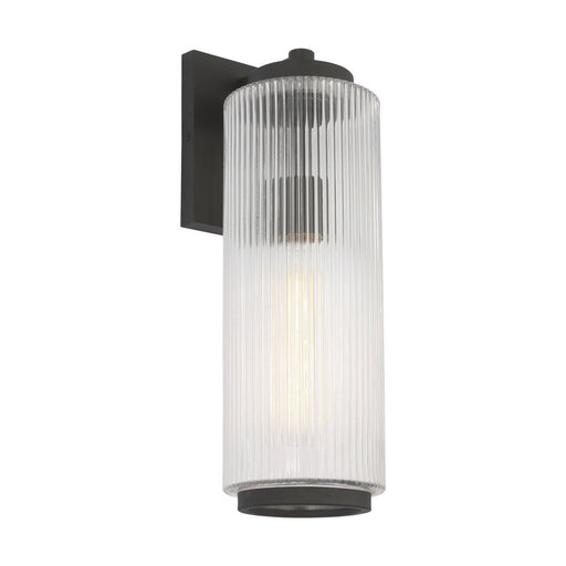 Ronde Large Outdoor Wall Lantern in Textured Black