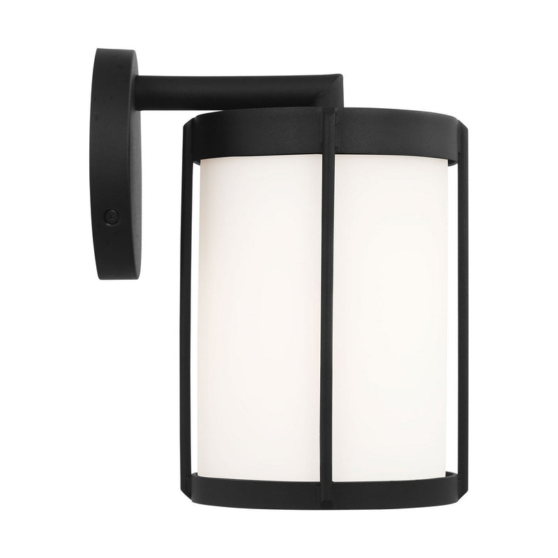 Luning 10" Outdoor Wall Lantern in Textured Black
