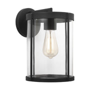 Luning 12" Outdoor Wall Lantern in Textured Black