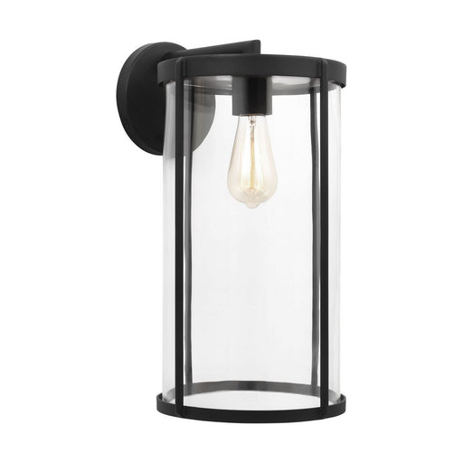 Luning 18.5" Outdoor Wall Lantern in Textured Black