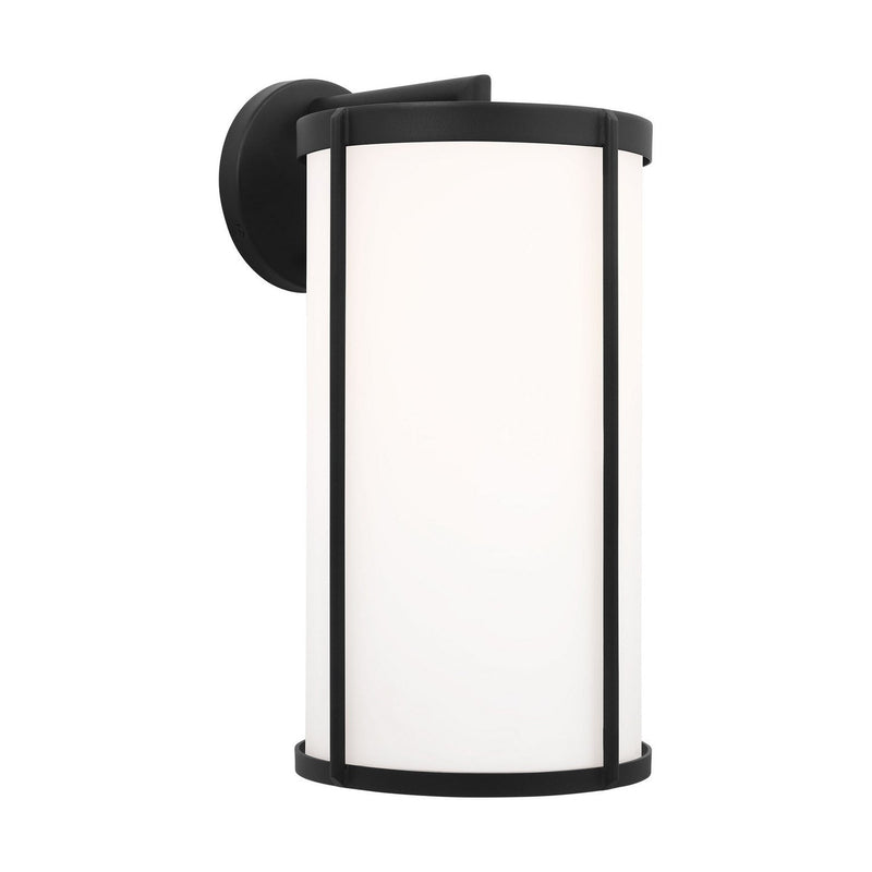 Luning 18.5" Outdoor Wall Lantern in Textured Black