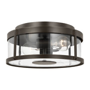 Luning 13" Outdoor Flush Mount in Antique Bronze