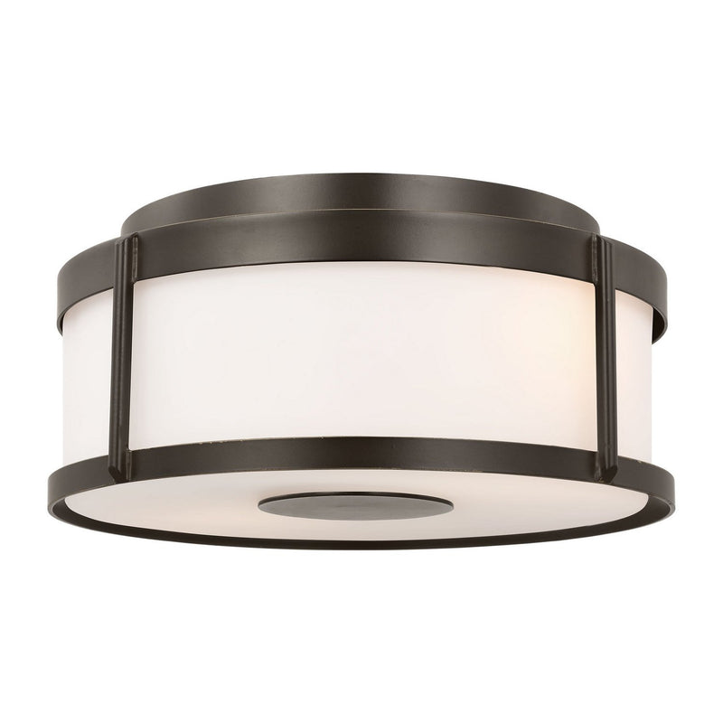 Luning 13" Outdoor Flush Mount in Antique Bronze