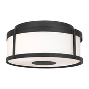 Luning 13" Outdoor Flush Mount in Textured Black