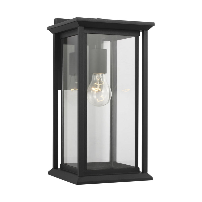 Audley 15" Outdoor Wall Lantern in Textured Black