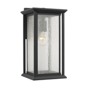 Audley 15" Outdoor Wall Lantern in Textured Black