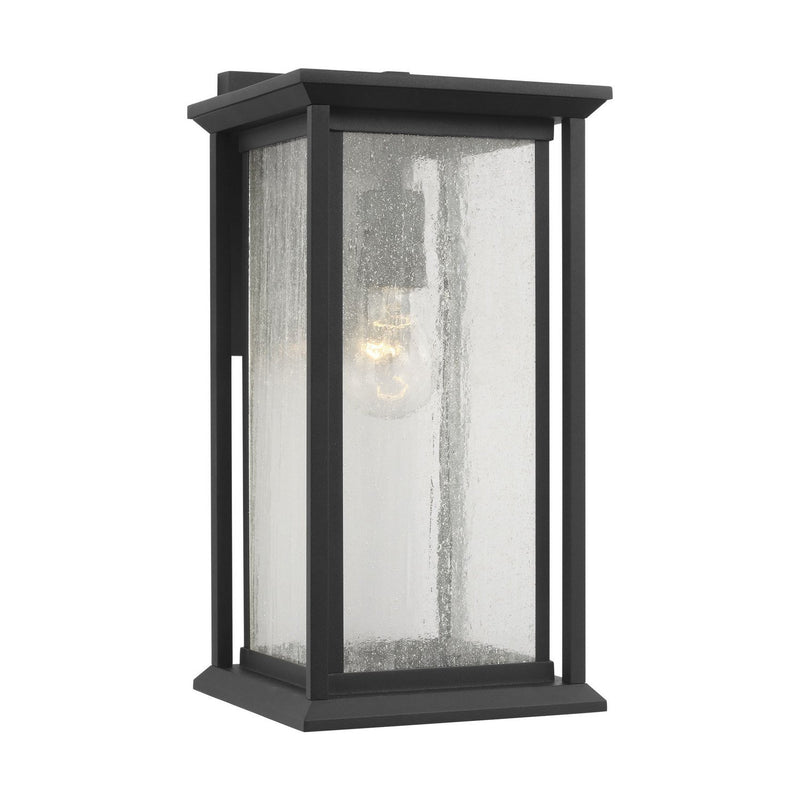 Audley 15" Outdoor Wall Lantern in Textured Black