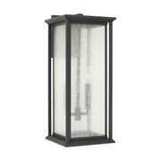 Audley 2-Light 20" Outdoor Wall Lantern in Textured Black