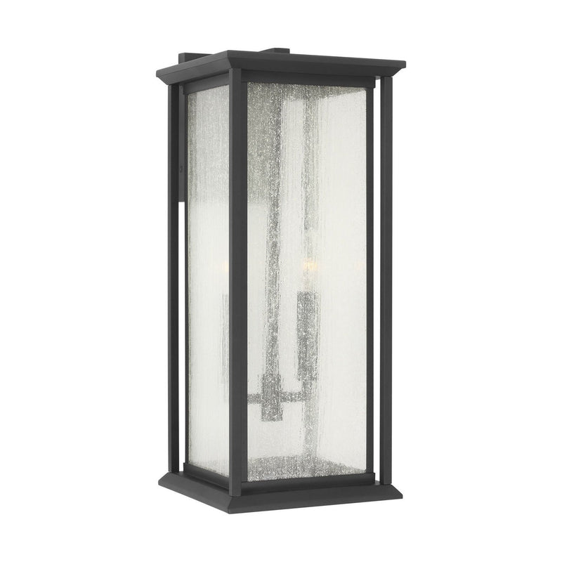 Audley 2-Light 20" Outdoor Wall Lantern in Textured Black