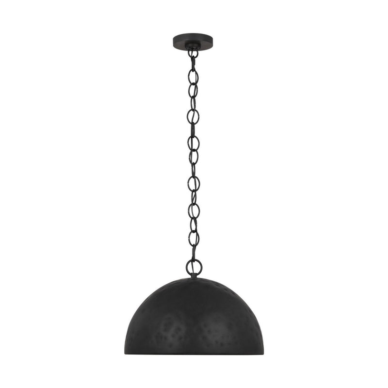 Whare Large Pendant in Aged Iron