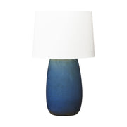 Roma Large Table Lamp in Deep Ocean Crackle