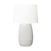 Roma Large Table Lamp in White Crackle