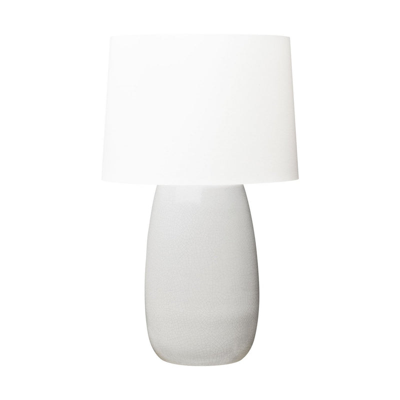 Roma Large Table Lamp in White Crackle