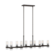 Geneva 10-Light Linear Pendant in Aged Iron
