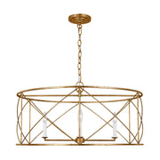 Beatrix 4-Light Extra Large Chandelier in Antique Gild