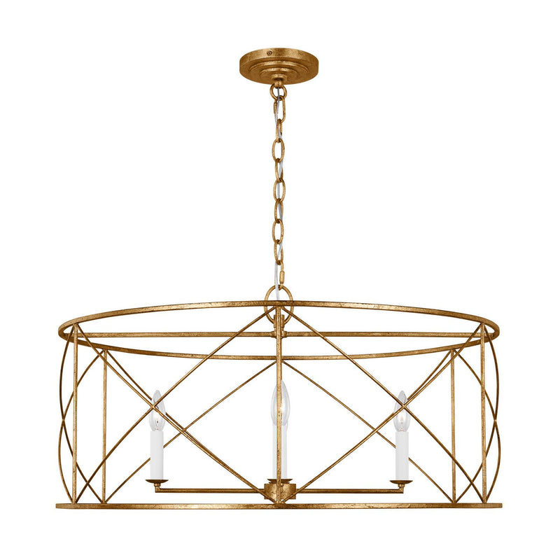 Beatrix 4-Light Extra Large Chandelier in Antique Gild
