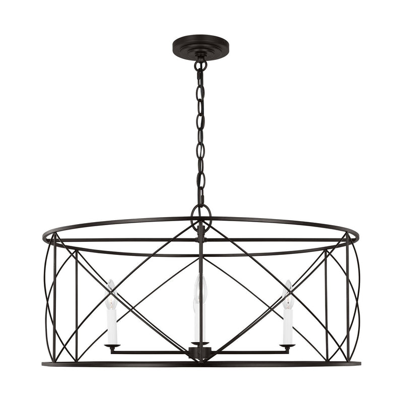 Beatrix 4-Light Extra Large Chandelier in Aged Iron