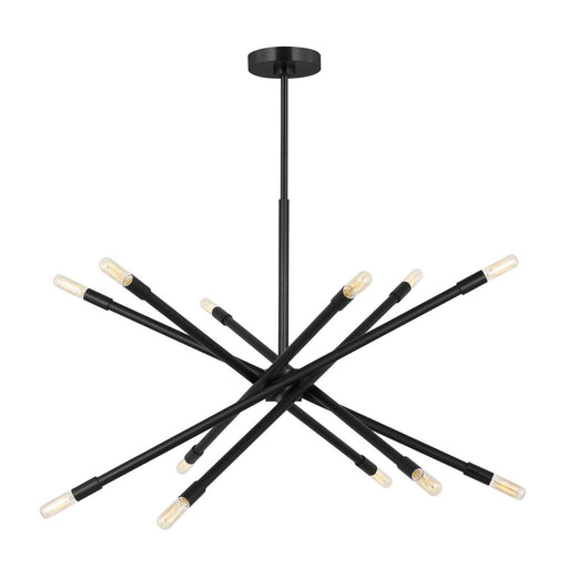 Eastyn 12-Light Large Chandelier in Midnight Black