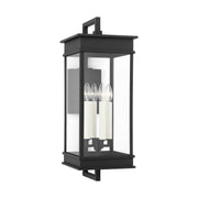 Cupertino 4-Light Large Bracket Outdoor Wall Lantern in Textured Black