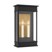 Cupertino 2-Light Extra Large Outdoor Wall Lantern in Textured Black