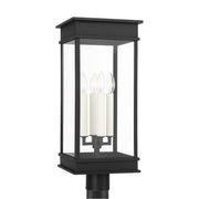 Cupertino 4-Light Large Outdoor Post Light in Textured Black