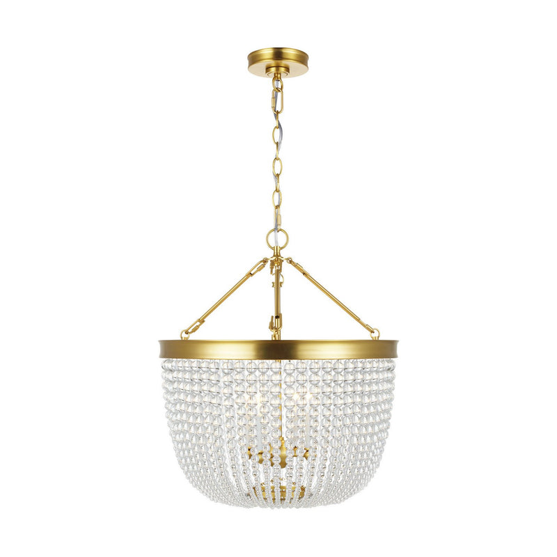 Summerhill Large 4-Light Pendant in Burnished Brass
