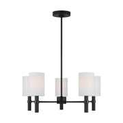 Manor Medium 5-Light Chandelier in Midnight Black