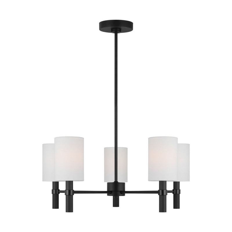 Manor Medium 5-Light Chandelier in Midnight Black