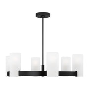 Rhode Large 6-Light Chandelier in Midnight Black