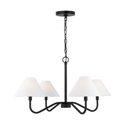 Eldon 4-Light Medium Chandelier in Midnight Black