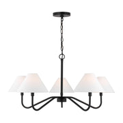 Eldon 5-Light Large Chandelier in Midnight Black