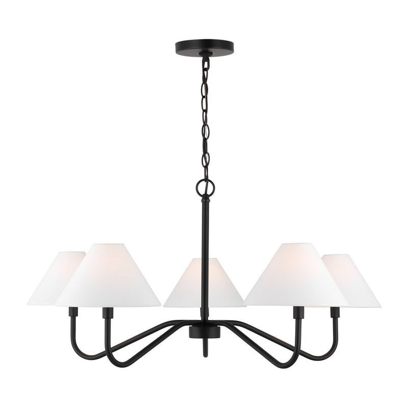 Eldon 5-Light Large Chandelier in Midnight Black