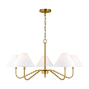 Eldon 5-Light Large Chandelier in Satin Brass