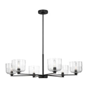 Lochdale Large 6-Light Chandelier in Midnight Black