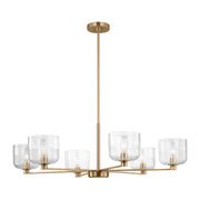 Lochdale Large 6-Light Chandelier in Satin Brass