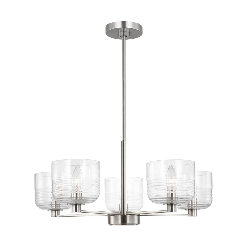 Lochdale Medium 5-Light Chandelier in Brushed Nickel