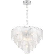 Bianca 12-Light Chandelier in Polished Nickel and Crystalline