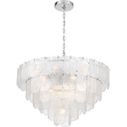Bianca 19-Light Chandelier in Polished Nickel and Crystalline