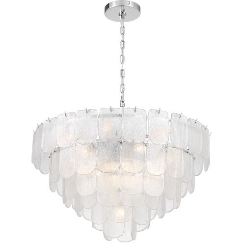 Bianca 19-Light Chandelier in Polished Nickel and Crystalline