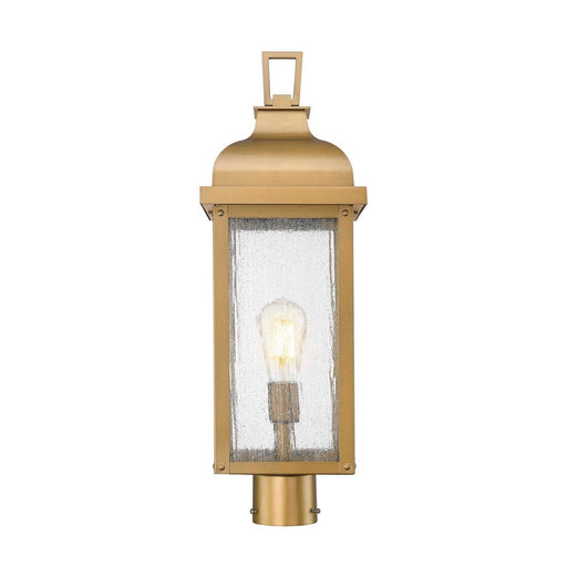 Madrid Outdoor Post Light in Weathered Brass