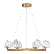 Castello 6-Light Chandelier in Warm Brass