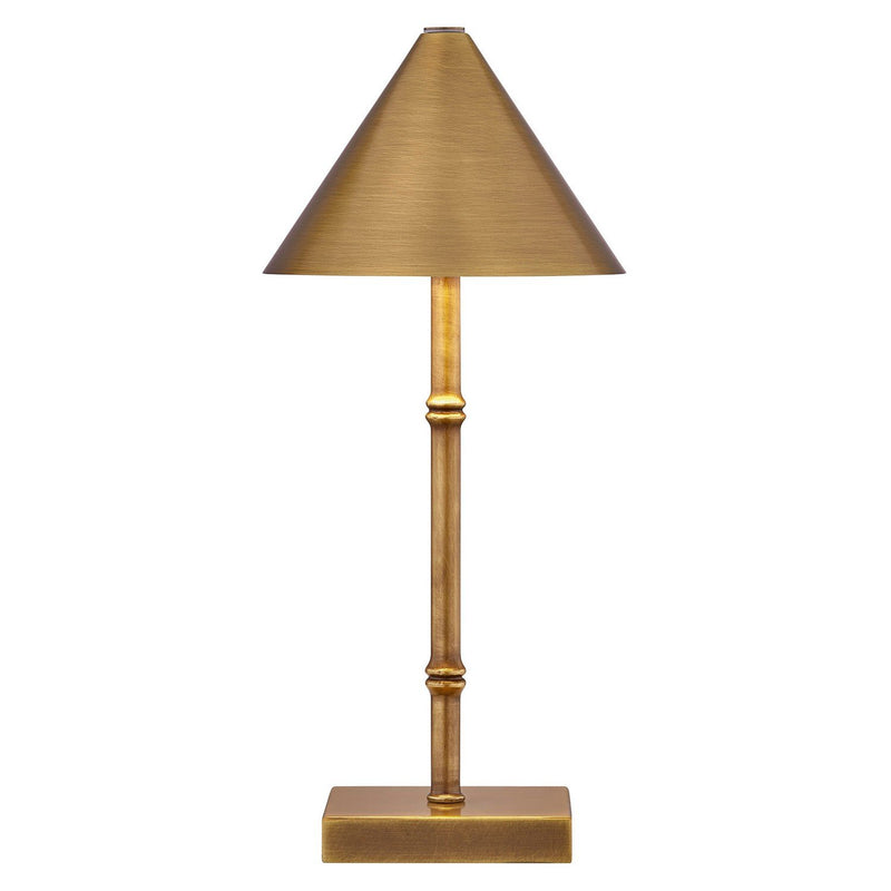 Mae Rechargeable LED Table Lamp in Brass Bamboo