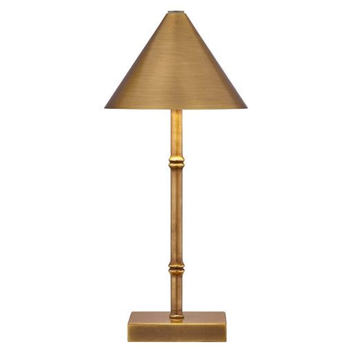 Mae Rechargeable LED Table Lamp in Brass Bamboo