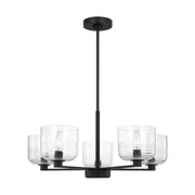 Lochdale Medium 5-Light Chandelier in Midnight Black