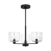 Lochdale Small 3-Light Chandelier in Midnight Black